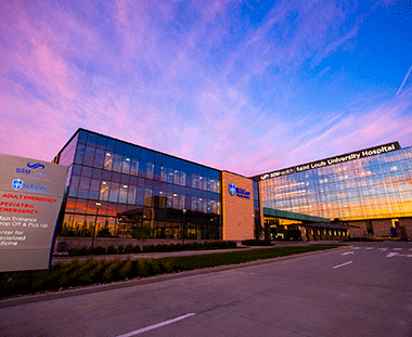 exterior of SSM Health Saint Louis University Hospital