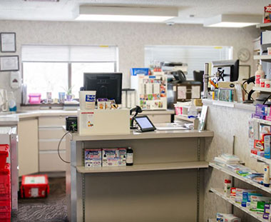 Pharmacy interior in Oregon, Wisconsin