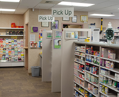 pharmacy pick up counter